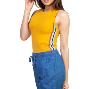 Multi-Color Side Stripe Taping Shirt